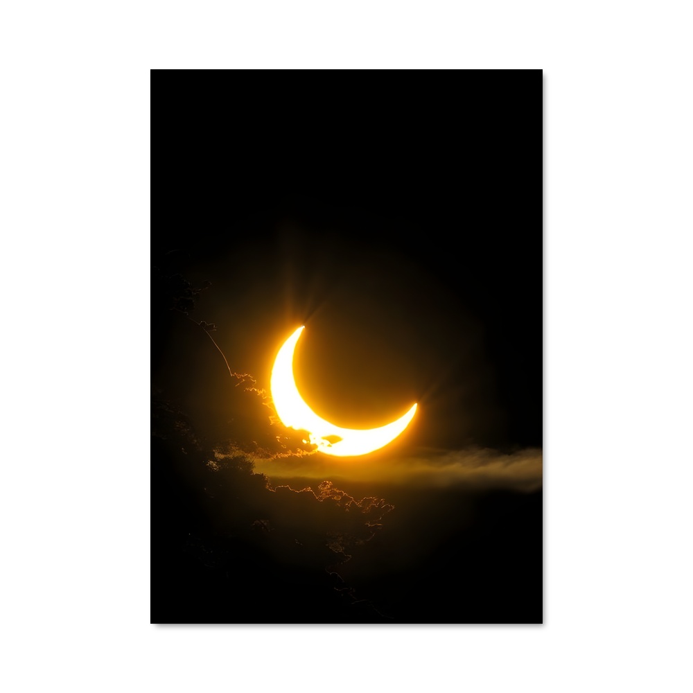 Poster Lune et Soleil – affiche Système solaire